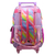 MOCHILA 918 18" CON CARRO SOFIA POM POM ROSA en internet