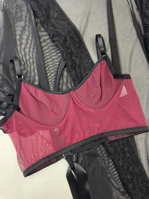 CORPIÑO CORSET BORDO