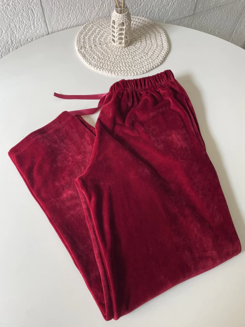 PANTALÓN PLUSH BORDO - comprar online