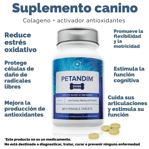 Suplemento Canino PETANDIM Activador NRf2 + Colageno 30 tabletas - comprar en línea