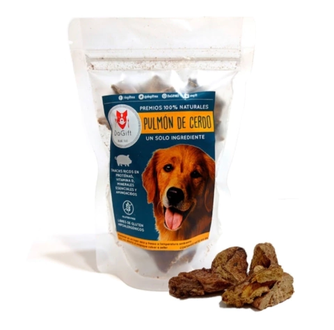Premios Deshidratados DoGift - Pulmón de cerdo 30 gr - 12 PIEZAS - Mayorista