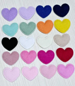 APLIQUE CORACAO VELUDO COTELE - 2 UNIDADES teste na internet