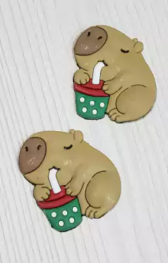 APLIQUE EMBORRACHADO CAPIVARA - 2 UNIDADES - comprar online