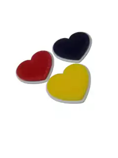 APLIQUE ACRILICO CORACAO DUPLO