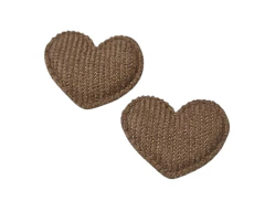 APLIQUE CORACAO VELUDO COTELE - 2 UNIDADES - Cris Fitas