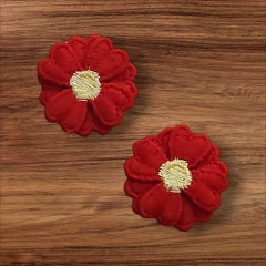 APLIQUE BORDADO PETALA CORACAO - 2 UNIDADES - comprar online