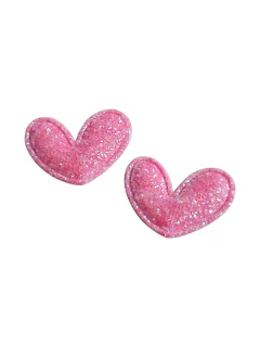 APLIQUE MINI CORACAO GLITER FINO ( 1.5cm x 2.0cm) - 2 UNIDADES - comprar online