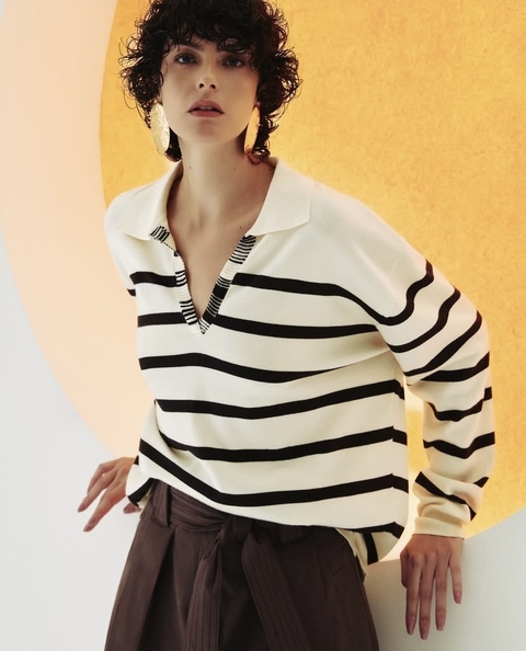 Tricot polo Cor Doce