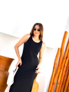 Vestido Canelado Regata Longo 13401001