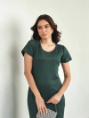 Vestido Canelado Longo 13301039