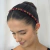 Faixa de cabelo com cristais para bailarinas usarem nas aulas de ballet. tom de vinho com dourado