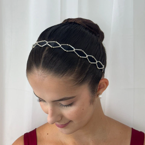Faixa elástica de cabelo para ballet