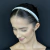 Faixa de cabelo bailarina Porta Coque ballet branco pérolas