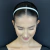 Faixa de cabelo bailarina Porta Coque ballet branco pérolas