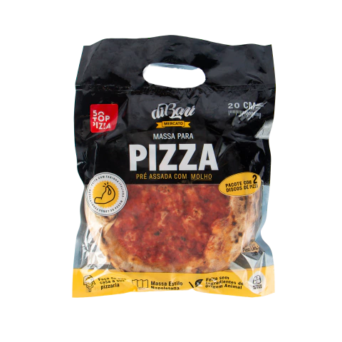 Pack Mini 20cm com 2 unids | Massas de Pizza pré assada com molho de tomate - comprar online