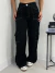 CALÇA WIDE LEG CARGO CONTRAST PRETA na internet