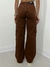 CALÇA WIDE LEG CARGO CONTRAST MARROM na internet