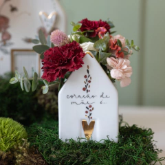 Vaso Casinha M - Coração de Mãe é o Primeiro Lar - comprar online