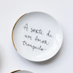 Prato 9cm a sorte de um amor tranquilo