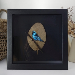 Saí-azul | moldura 24x24cm preta - buy online