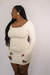 Vestido Ada Mini (manga longa) - Off-white
