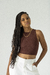 Cropped Segunda Pele - Marrom - Bruna Bohac Store