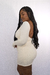 Vestido Anne mini (manga longa) - Off-white na internet