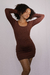 Vestido Ada Mini (manga longa) - Marrom - comprar online