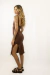 Vestido Ada Midi com Fenda - Marrom