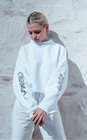 Buzo Crop White