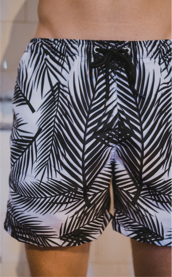 Traje De Baño B&W Palms thumbnail 2