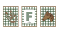 LAMINAS DE CUADROS LETRAS/ CABALLO/HERRADURA en internet