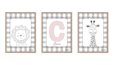 LAMINAS DE CUADROS LETRAS/ANIMALES - tienda online