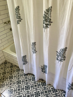 Cortina de baño sin volado en internet