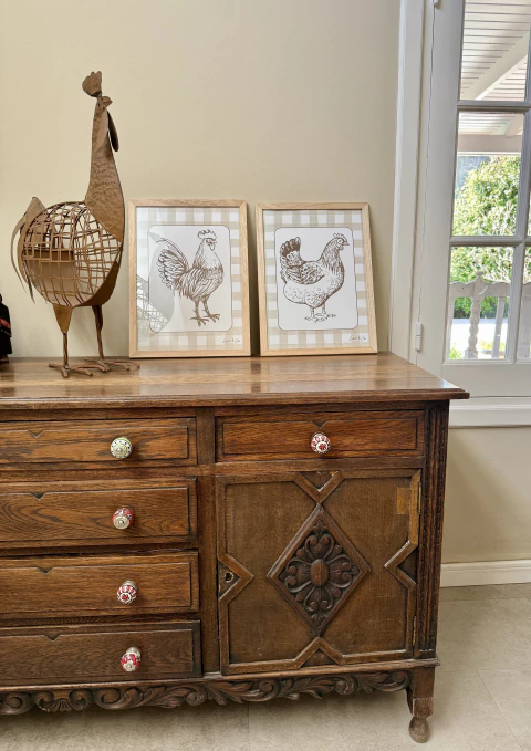 LÁMINAS DE CUADRO gallos y gallinas