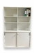 MUEBLE BIBLIOTECA CON ALZADA DE 90X45X180H PTAS CORREDIZAS CON CERRADURA