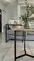 MESA NIDO DUO FELIZA DE COSTADO DE SILLÓN CIRCULAR TAPA MELAMINA