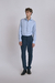 PANTALON PINZADO LANA AZUL - comprar online