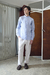 Camisa Mao Celeste 100% Lino en internet