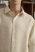Camisa Beige Jaspeado 100% Lino en internet