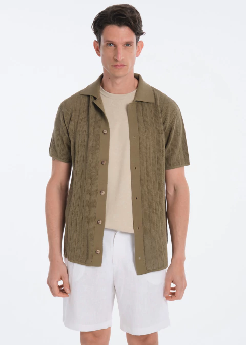 CAMISA TEJIDA VERDE - comprar online