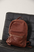 Mochila Marron con Cierre 100% Cuero
