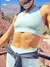 Top Morley Sport (espalda mariposa) - VERDE SALINAS - Power FItness