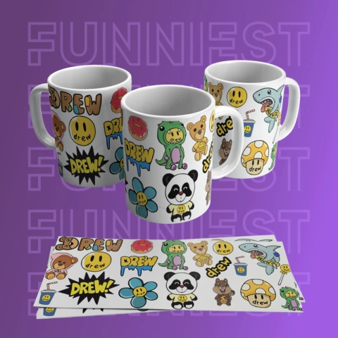 Caneca Justin Bieber - Drew House Stickers