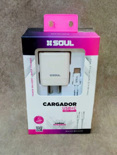 CARGADOR 20W USB+C / CABLE TIPO C SOUL