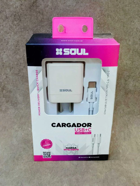 CARGADOR 20W USB+C / CABLE TIPO C SOUL