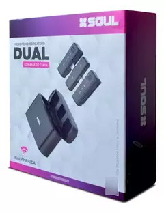 MICROFONO CORBATERO DUAL CON BASE SOUL