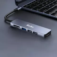 HUB USB C - KOLKE 6 EN 1 - CON PUERTOS HDMI \ USB 3.0 \SD \MICRO SD - comprar online