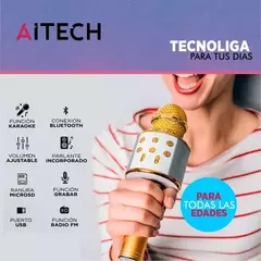 MICROFONO CON PARLANTE AITECH AI-858 COLORES SURTIDOS en internet