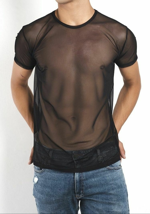 PASIONEL REMERA DE TUL NEGRA - E300